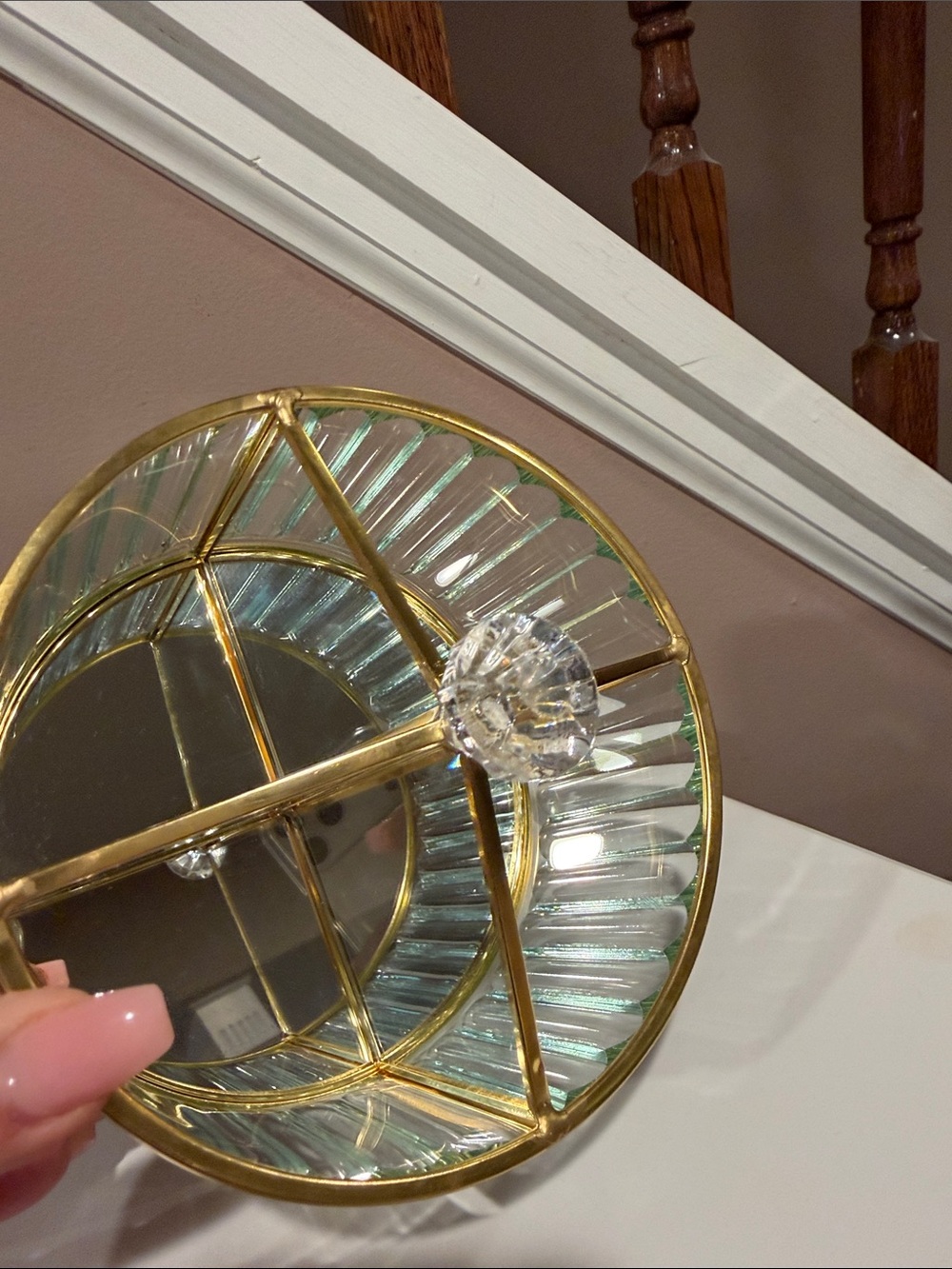Acrylic and Gold-tone Decorative Vanity, Bath, Home Office Rotating Organizer - Picture 4 of 10